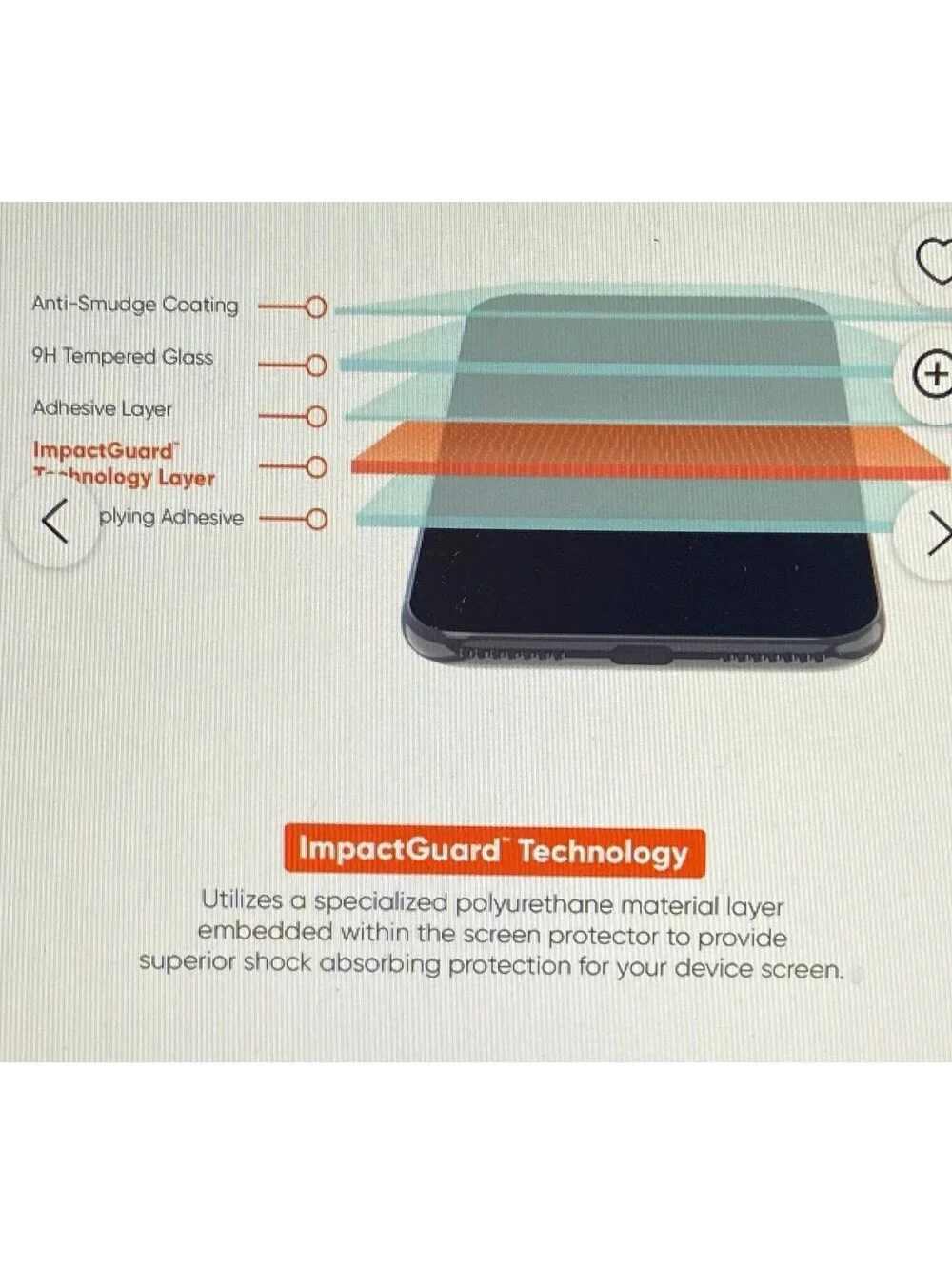 Onn Impact Resistant Glass Screen Protector for iPhone 16 Plus